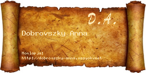 Dobrovszky Anna névjegykártya